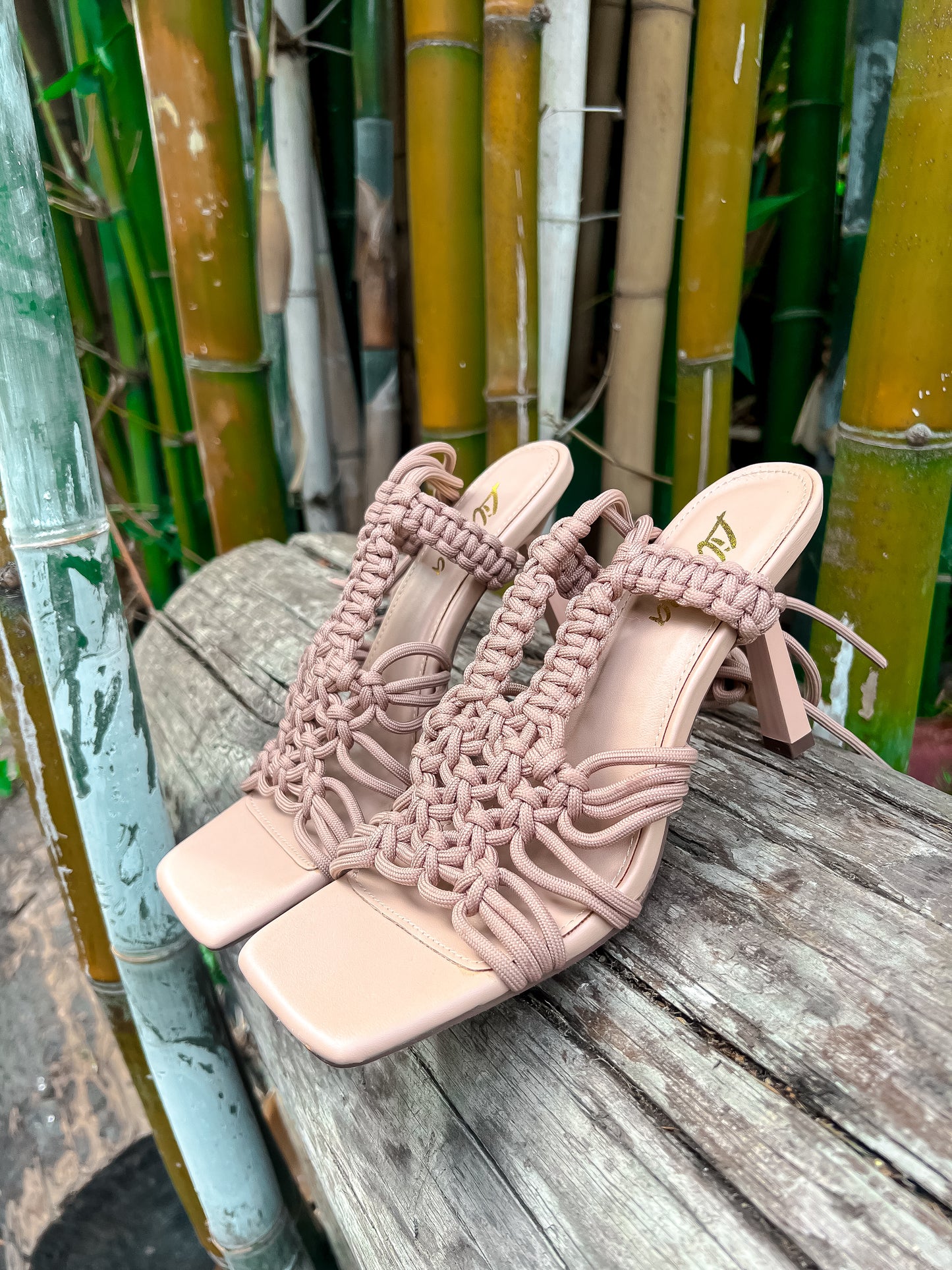 Square Toe Stiletto: Vacay Ready Strappy Lace Padded Ankle Strap