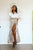 Safari Dreams V-Neck Woven Long Sleeve Snake Print Maxi Dress