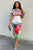Rose Blush One-Shoulder Pencil Skirt Set