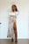 Safari Dreams V-Neck Woven Long Sleeve Snake Print Maxi Dress