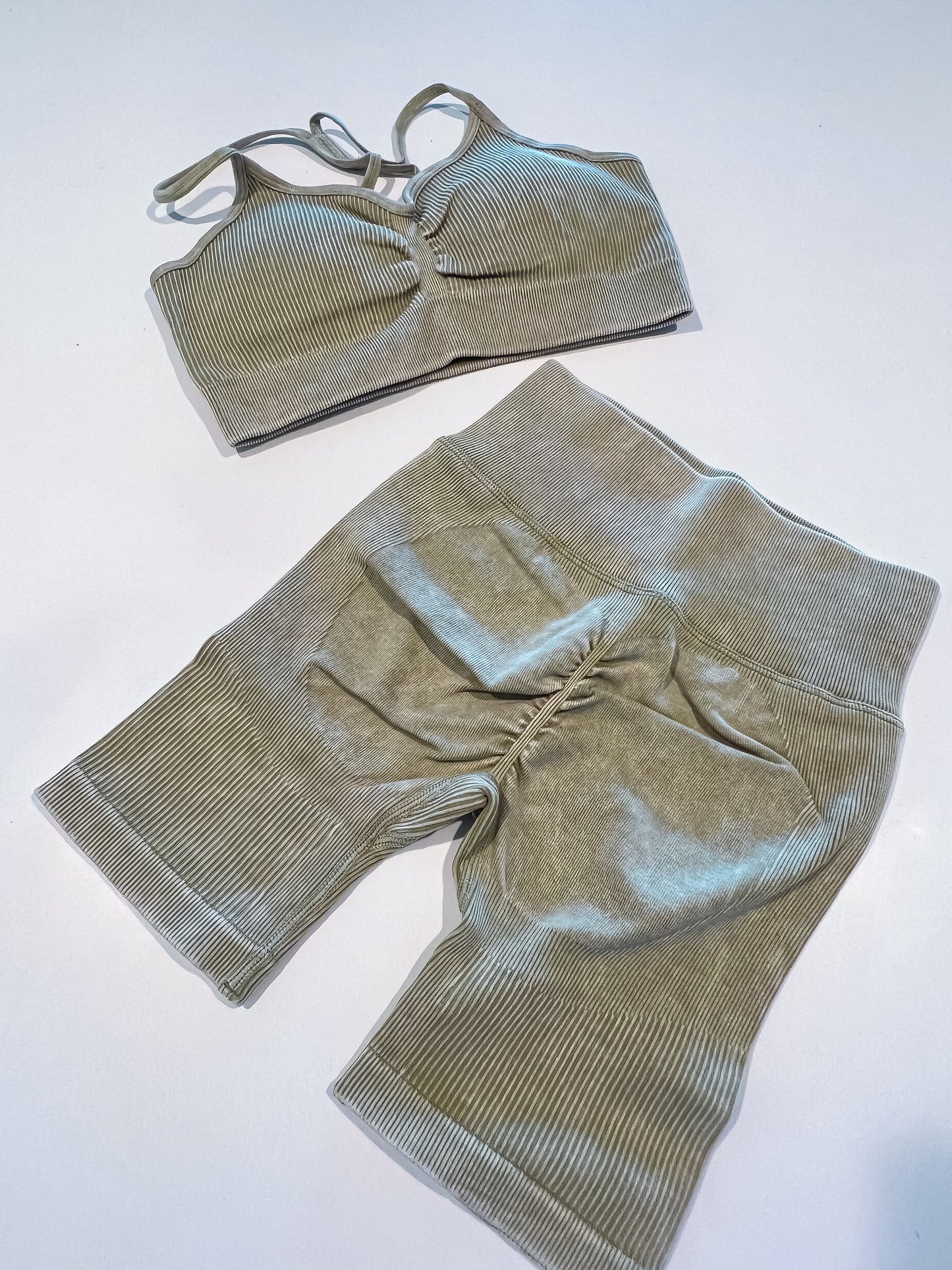 Active Wear Gym Set: PowerFlex Seamless Wash Ribbed