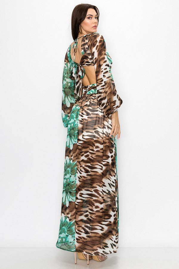 O-Ring Maxi Dress: Private Island Gateway Long Sleeve