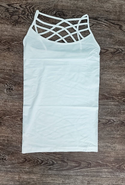 Cami Tank Top: Don’t Get It Twisted Seamless Triple Criss-Cross Front