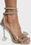 Take A Bow Diamond Ankle-Strap Square-Toe Clear Stiletto Heels