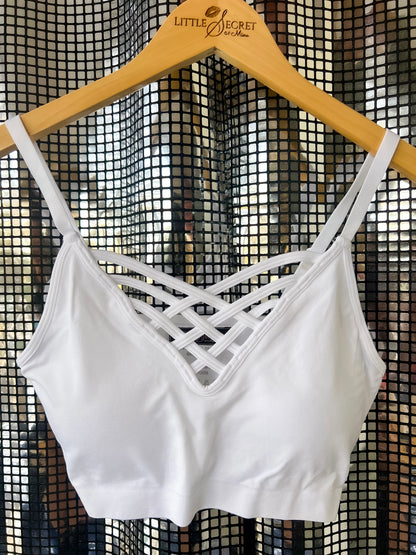 Bralette With Removable Pads: Don’t Cross Me Front V-Lattice