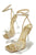 Take A Bow Diamond Ankle-Strap Square-Toe Clear Stiletto Heels