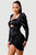Glam Life Satin Front Tie Keyhole Ruched Mini Dress
