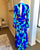 Royal Elegance Floral Abstract Ruched Belted Waist Maxi Dress