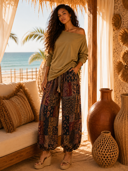 Asymmetric Oversized Off-Shoulder Tunic: Cutting Corners in Soft Olive