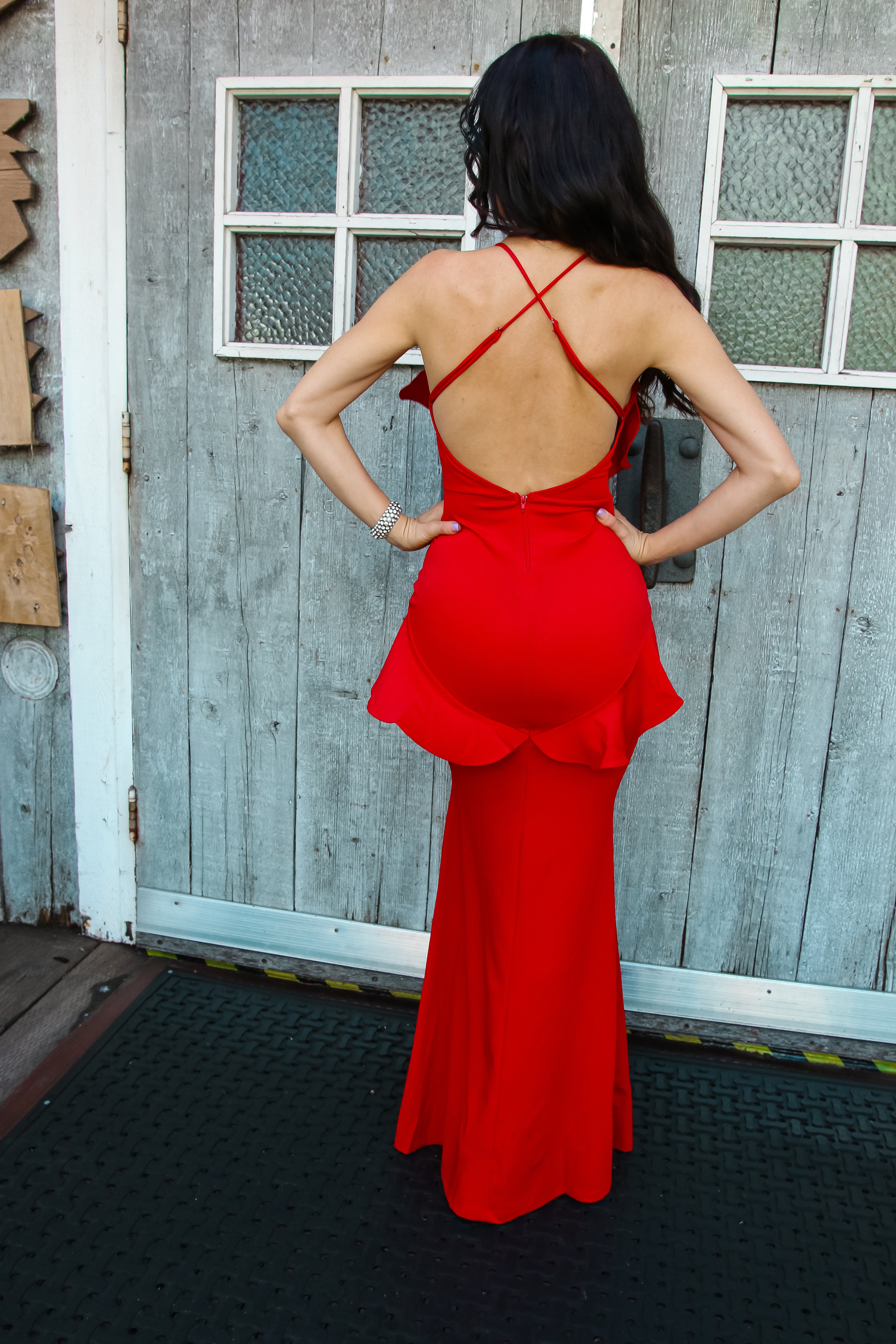 Sleeveless V-Neck Maxi Dress: Hollywood Glow Halter in Red Little Secret Of Mine Sleeveless V-Neck Maxi Dress: Hollywood Glow Halter in Red Little Secret Of Mine