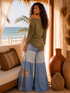 Asymmetric Oversized Off-Shoulder Tunic: Cutting Corners in Soft Olive