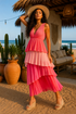 Tiered Colorblock Maxi Dress: Let Me Blow Your Mind