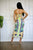 Tempted To Touch Scarf Print Bandeau Top and Slit Bodycon Skirt Set In Green
