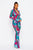 Vacay Fling 2 Piece Lace Up Tie Dye Blouse & Wide Leg Pants Set