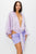 Style & Grace Lavender Color-Block Satin Drape Bodysuit Skirt Set