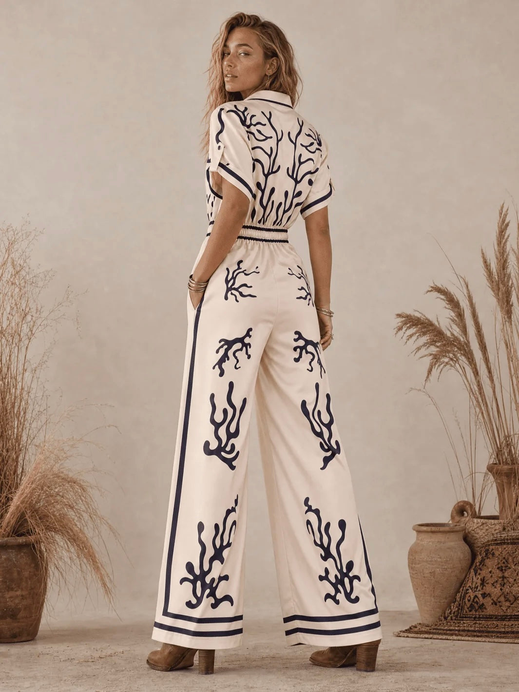 Coral Reef Wide Leg Jumpsuit : Ocean Treasure