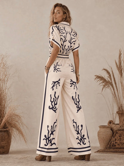 Coral Reef Wide Leg Jumpsuit : Ocean Treasure