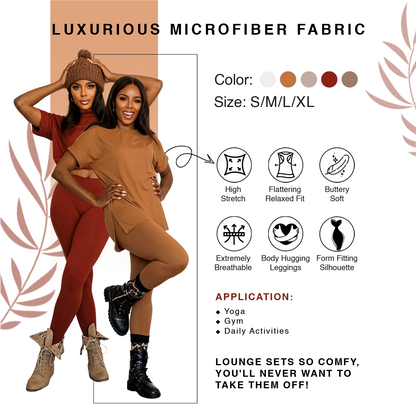 Soft Ladies Loungewear: Chill Mode Activated in Dark Rust Color