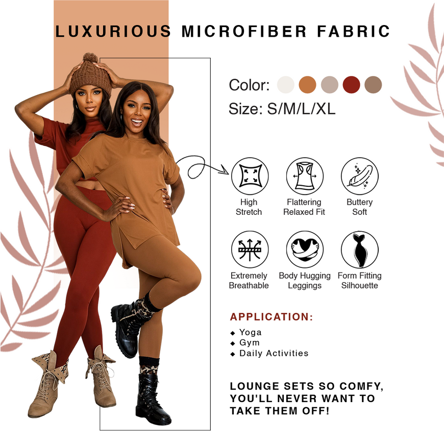 Soft Ladies Loungewear: Chill Mode Activated in Dark Rust Color