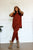 Soft Ladies Loungewear: Chill Mode Activated in Dark Rust Color