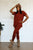 Soft Ladies Loungewear: Chill Mode Activated in Dark Rust Color