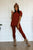 Soft Ladies Loungewear: Chill Mode Activated in Dark Rust Color