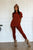Soft Ladies Loungewear: Chill Mode Activated in Dark Rust Color
