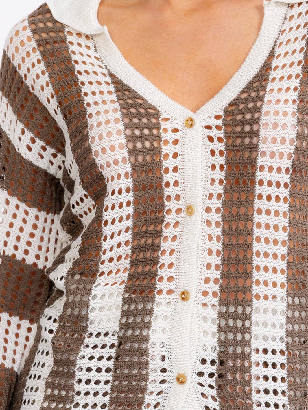 Mocha Colorblock Knit Top & Pants Set: Moments Like this