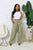 High-Waisted Pants: Twist of Fate Olive Tie Front Stretch Pants