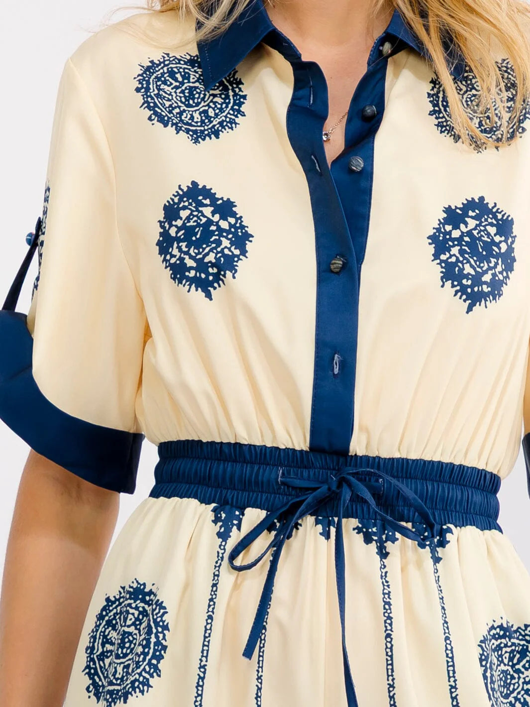 Printed Wide Leg Jumpsuit: Cabo Oasis