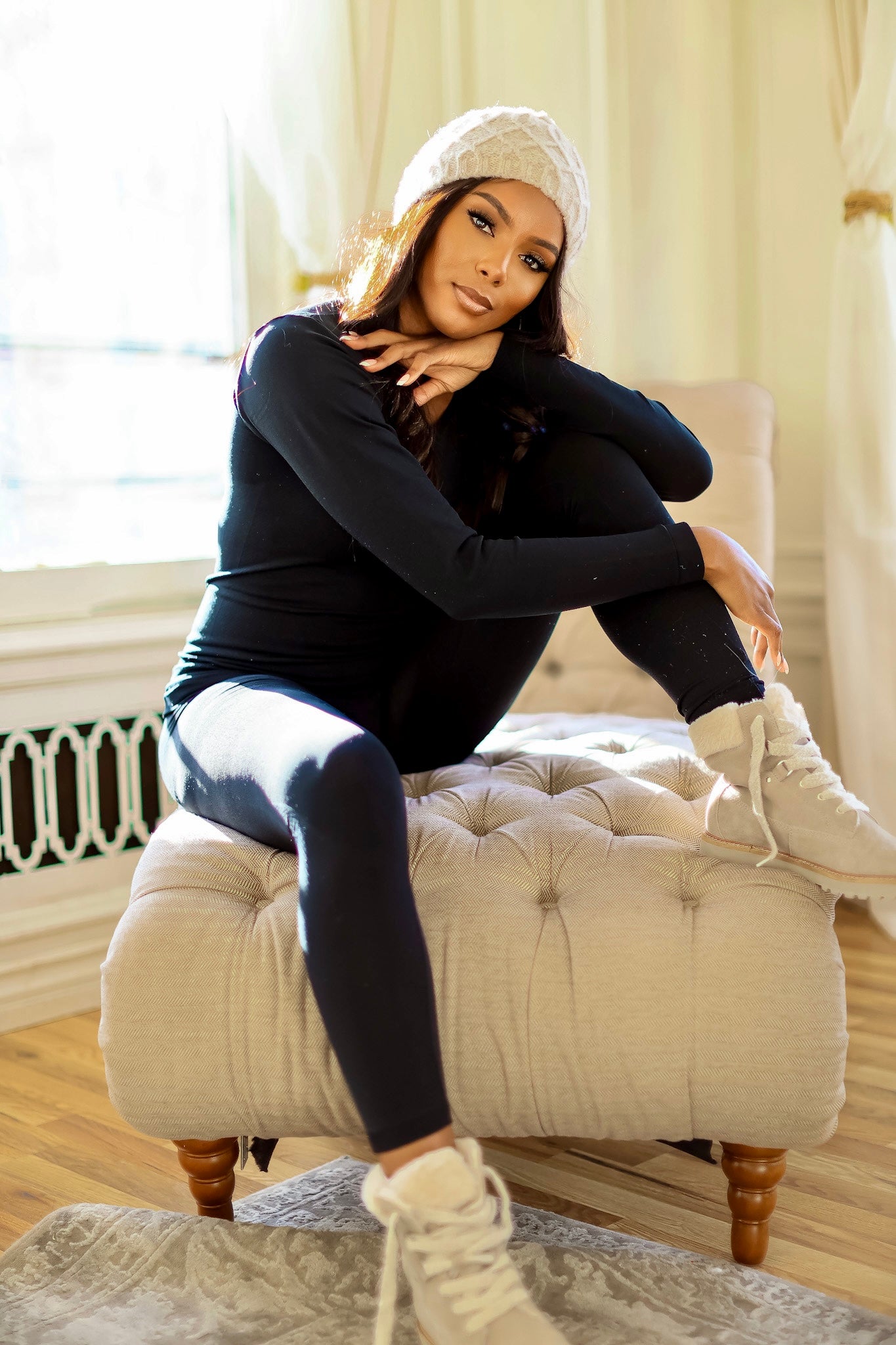 Fleece Leggings Set: Namaste ALL DAY Seamless Fleece Lined