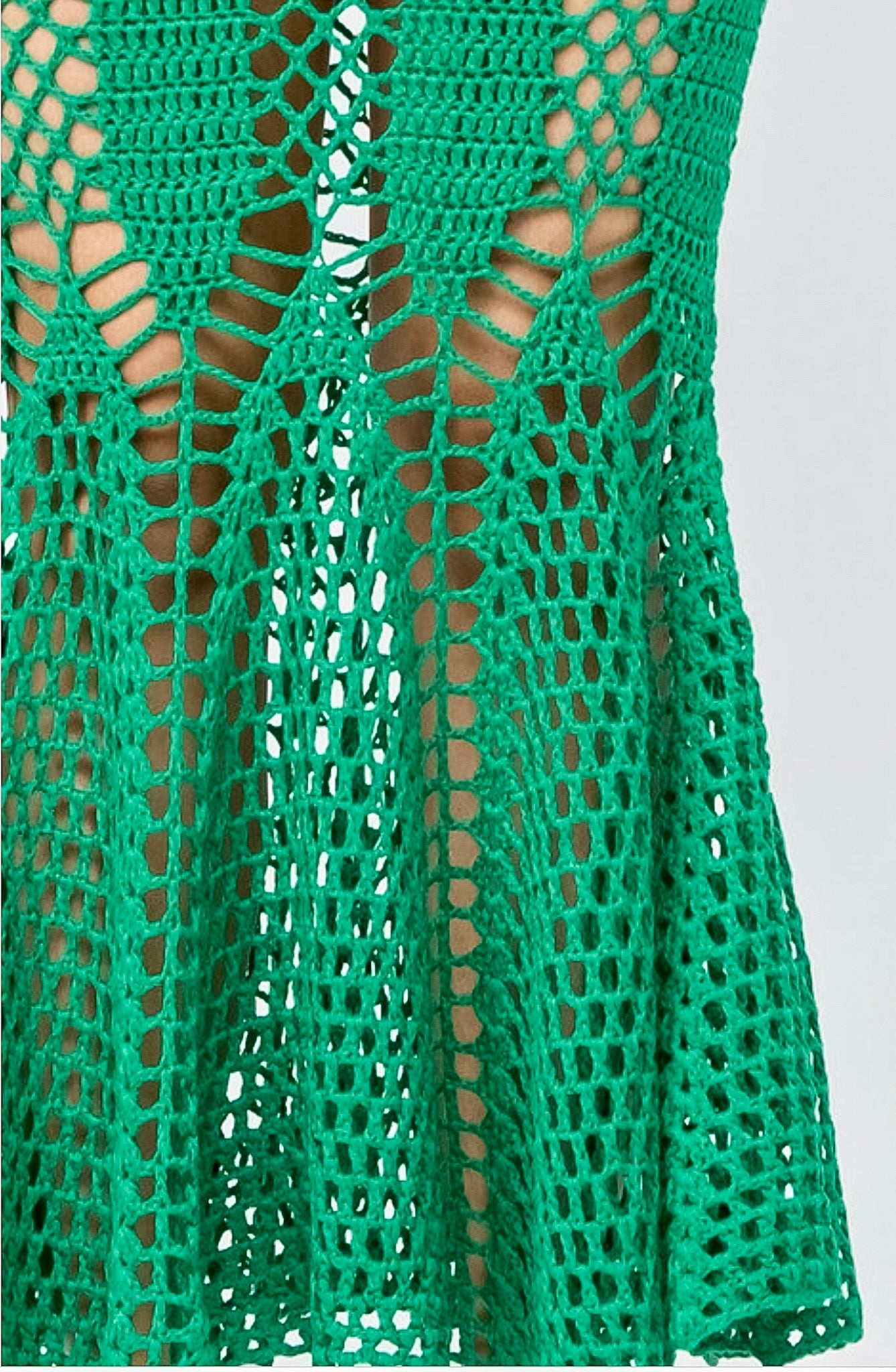 Green Knitted Dress: La Coqueta See Through Mermaid Style