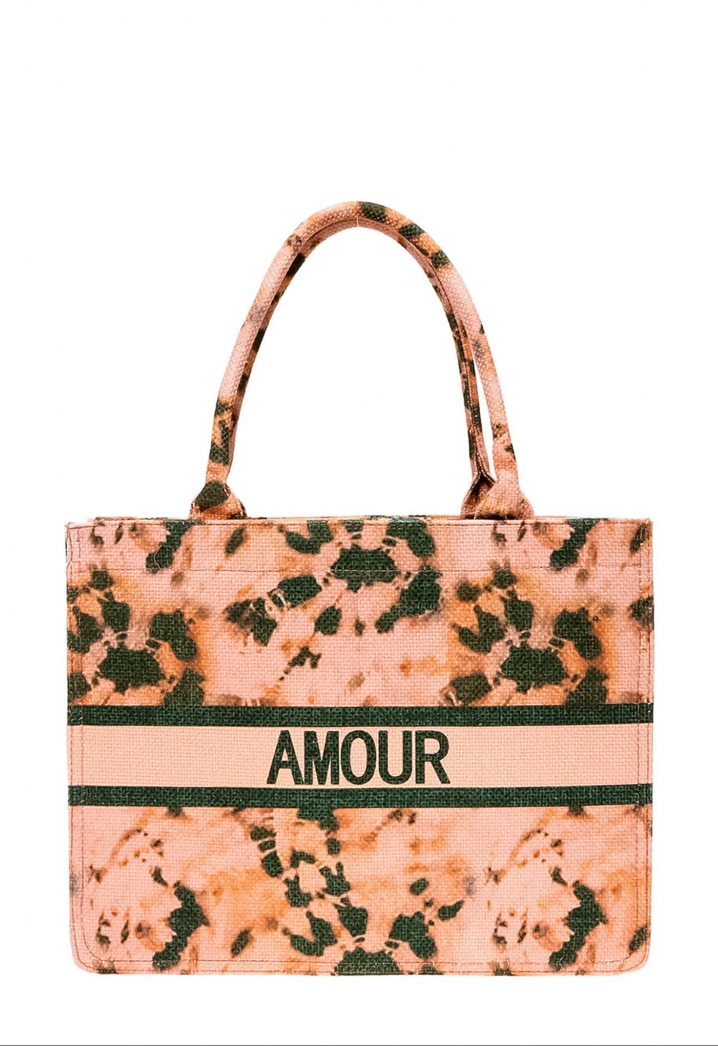 Blue Beach Tote: Amour Tropical Pattern Tote Bag