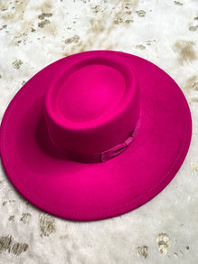 Fedora Hat With Wide Brim: Smoking HAT with Round Top