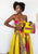 Royal Elegance African Skirt Set in Yellow/Multi
