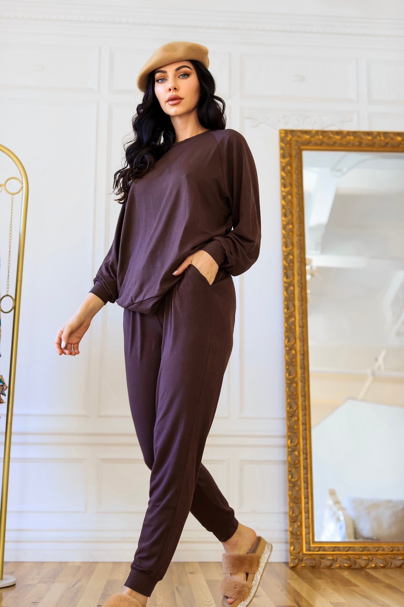 Women’s Lounge Sets: The ALL Day “Me Time” Cozy 2 Piece in Cacao