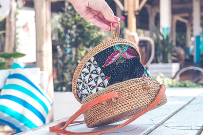 Leather Round Handcrafted BOHO Bag