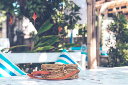 Leather Round Handcrafted BOHO Bag