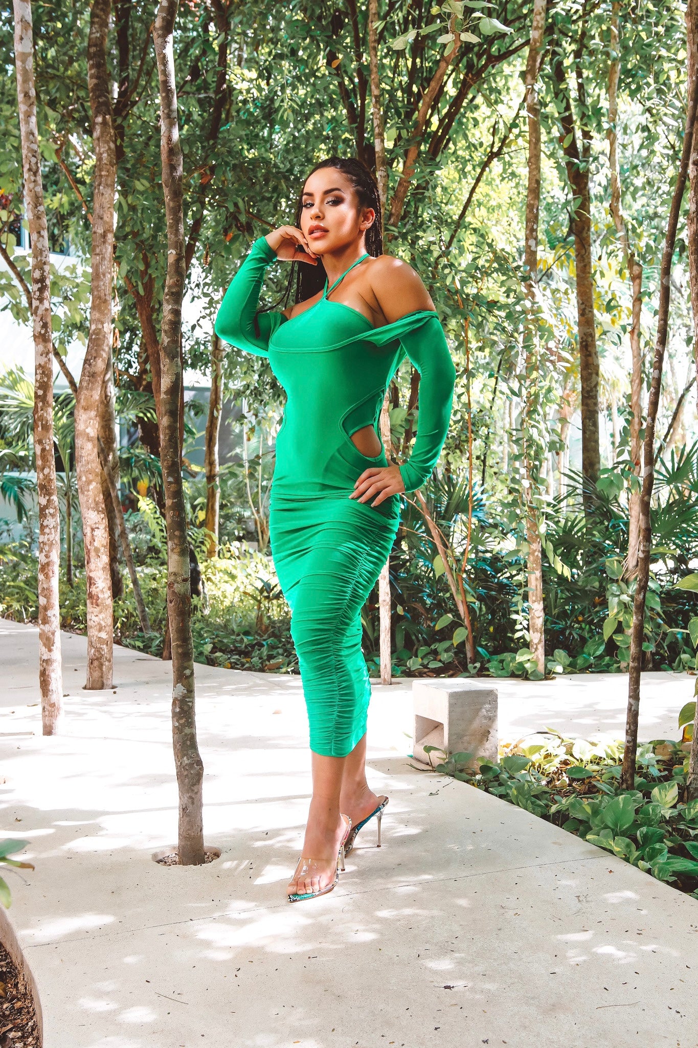 Sheer Coverup Dress Sheer Coverup Dress: Hit or Mesh in Green