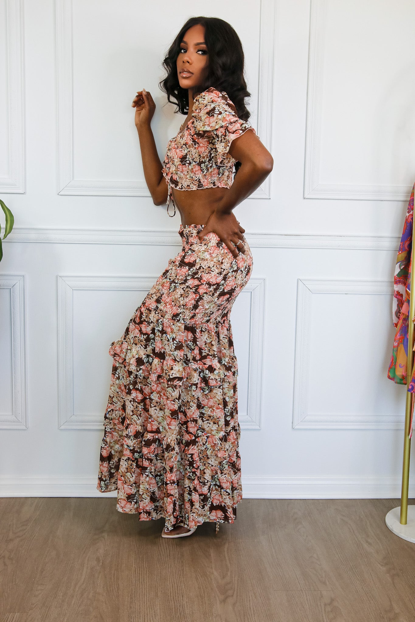 Ruffle Maxi Skirt Set: La Isla Bonita with Layers