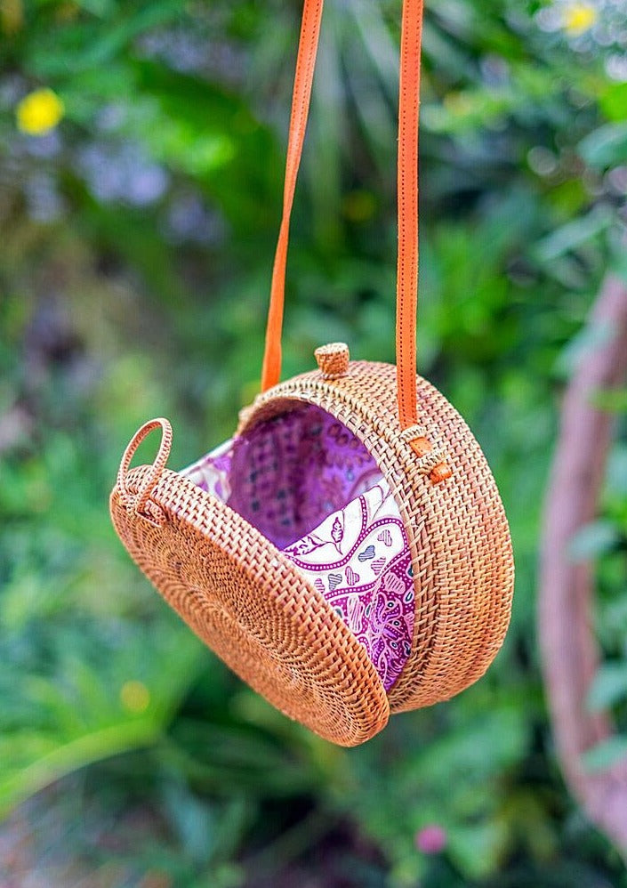 Leather Round Handcrafted BOHO Bag