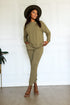 The ALL Day “Me Time” Cozy Lounge Set in Khaki