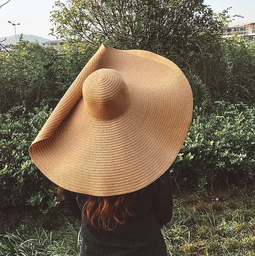 The Shade is Real Oversize Wide Brim Straw Hat