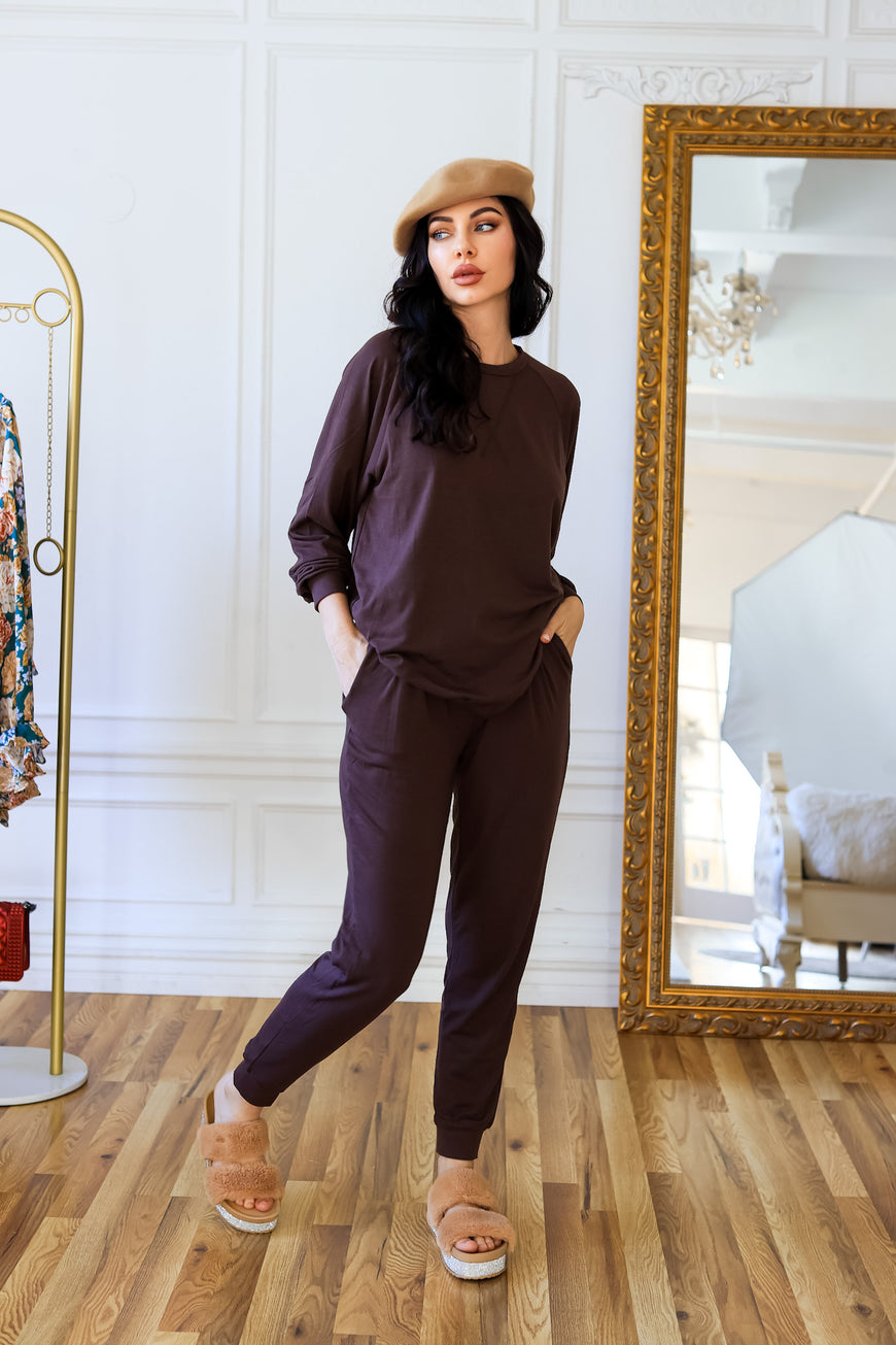 The ALL Day “Me Time” Cozy Lounge Set in Cacao