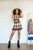 Classic Touch Argyle Color Block Knitted Top & Skirt Co-Ord Set