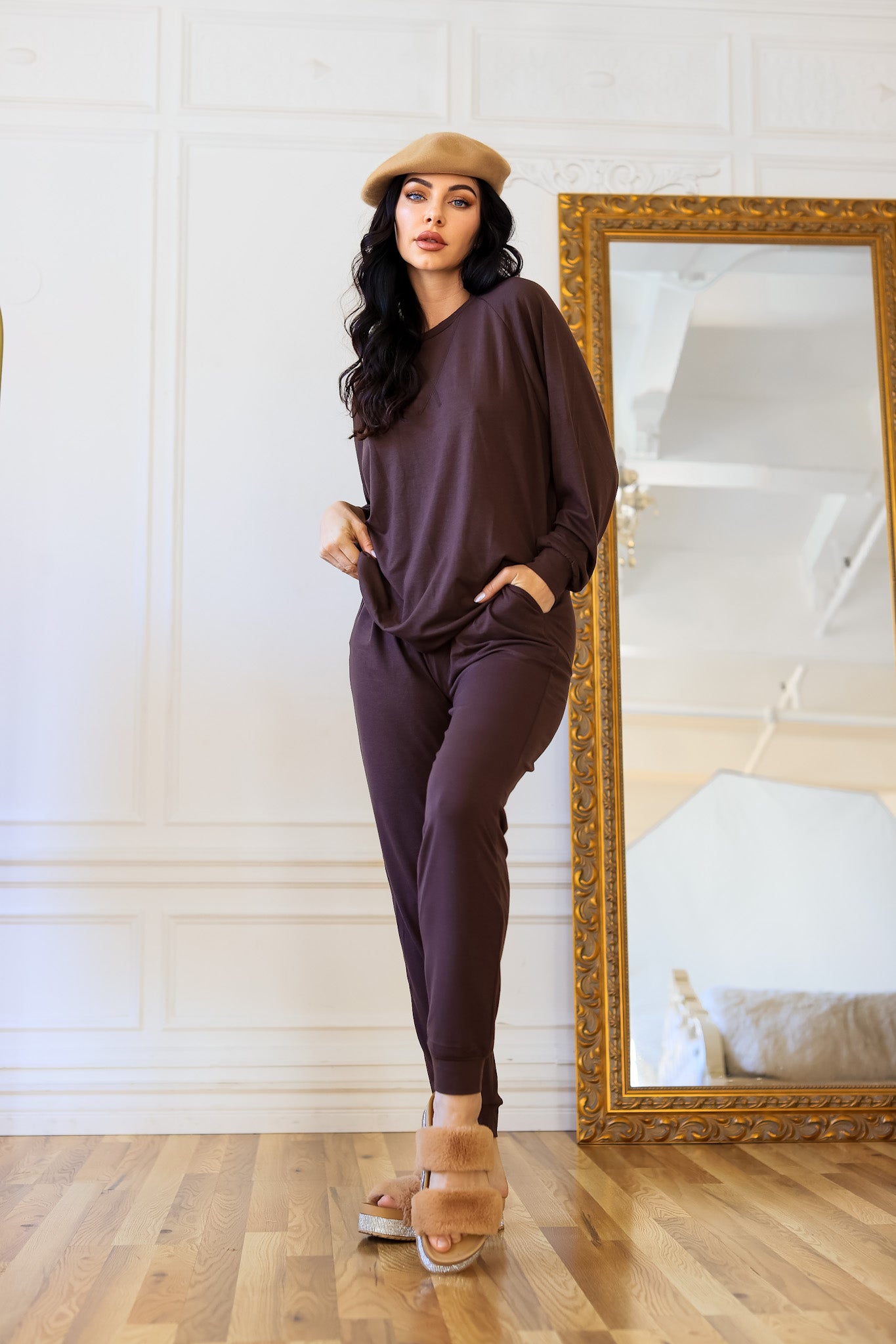 Women’s Lounge Sets: The ALL Day “Me Time” Cozy 2 Piece in Cacao