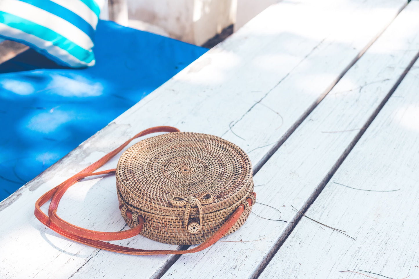 Leather Round Handcrafted BOHO Bag