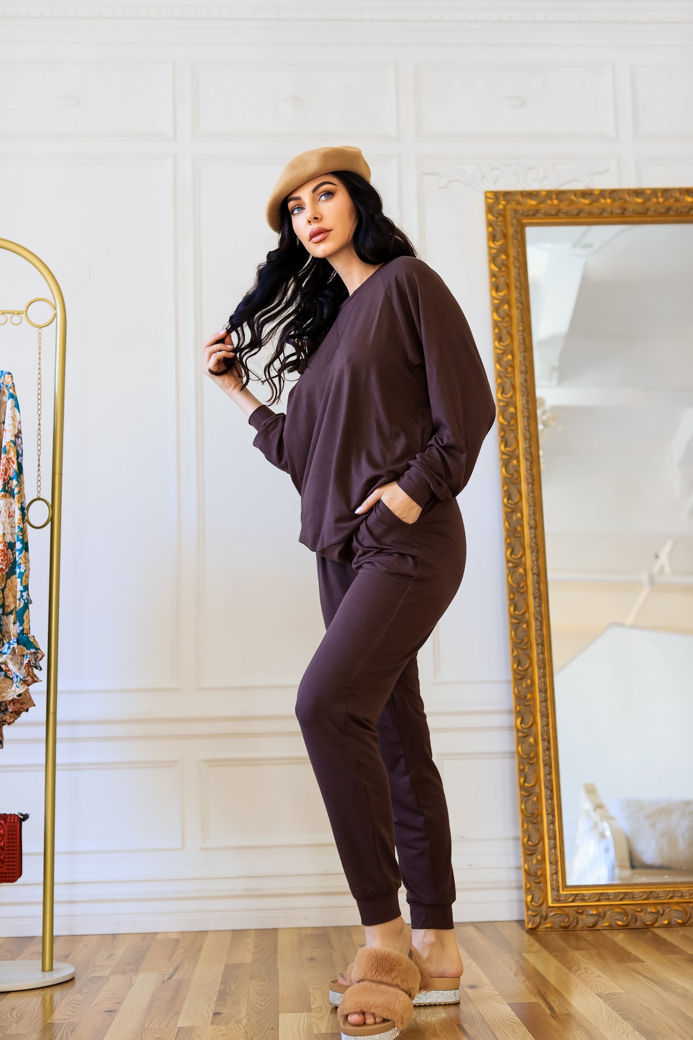 Women’s Lounge Sets: The ALL Day “Me Time” Cozy 2 Piece in Cacao
