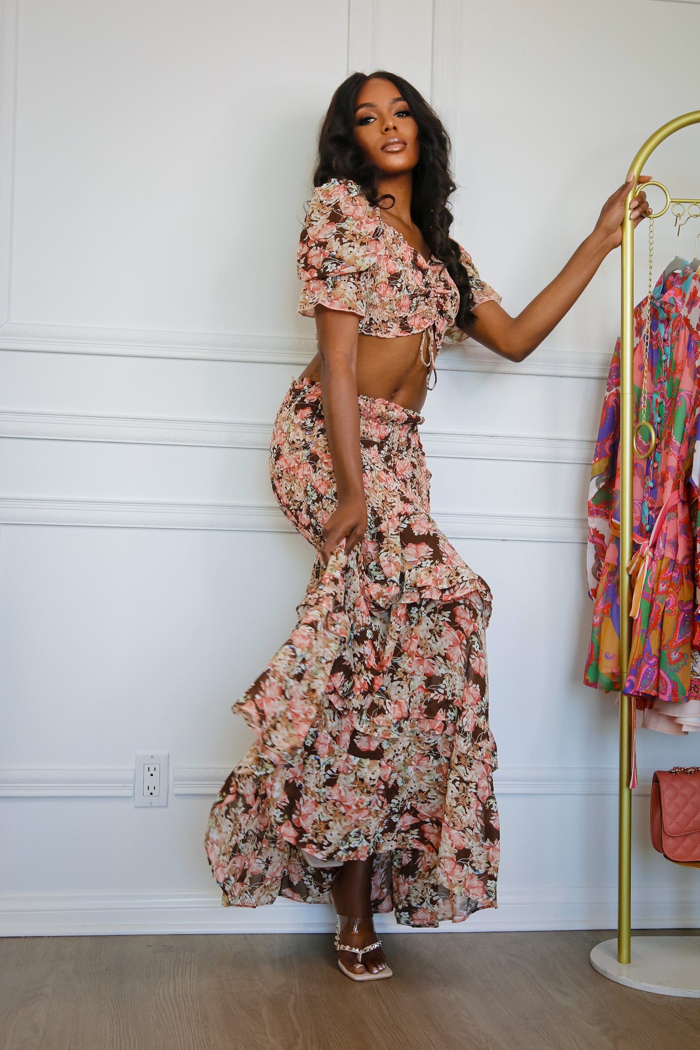 Ruffle Maxi Skirt Set: La Isla Bonita with Layers