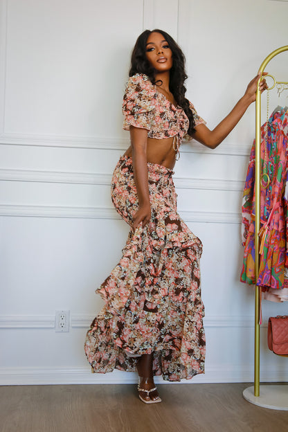 Ruffle Maxi Skirt Set: La Isla Bonita with Layers
